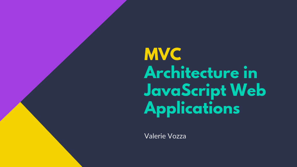 Screenshot of title slide for MVC lecture slideshow
